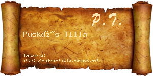 Puskás Tilla névjegykártya