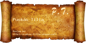 Puskás Tilla névjegykártya